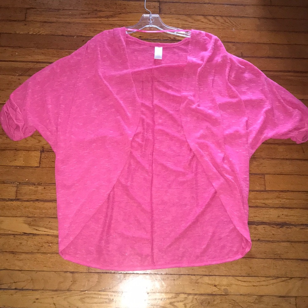 Pink Short Sleeve Cardigan